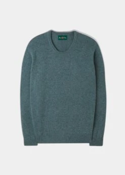 Dorset Men's Lambswool Jumper In Caspian - Classic Fit
