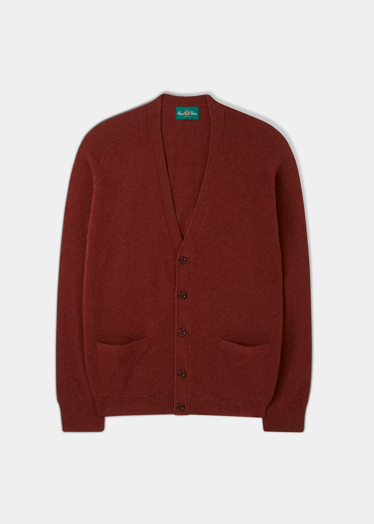 Cornwall Lambswool Cardigan In Sienna - Classic Fit
