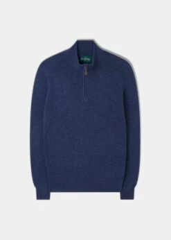 Sutherland Lambswool 1/4 Zip Jumper In Rhapsody - Regular Fit