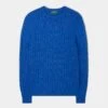 Honley Cotton Cashmere Cable Knit Jumper In Regatta