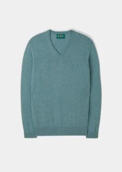 Haddington Cashmere Jumper In Caspian - Regular Fit