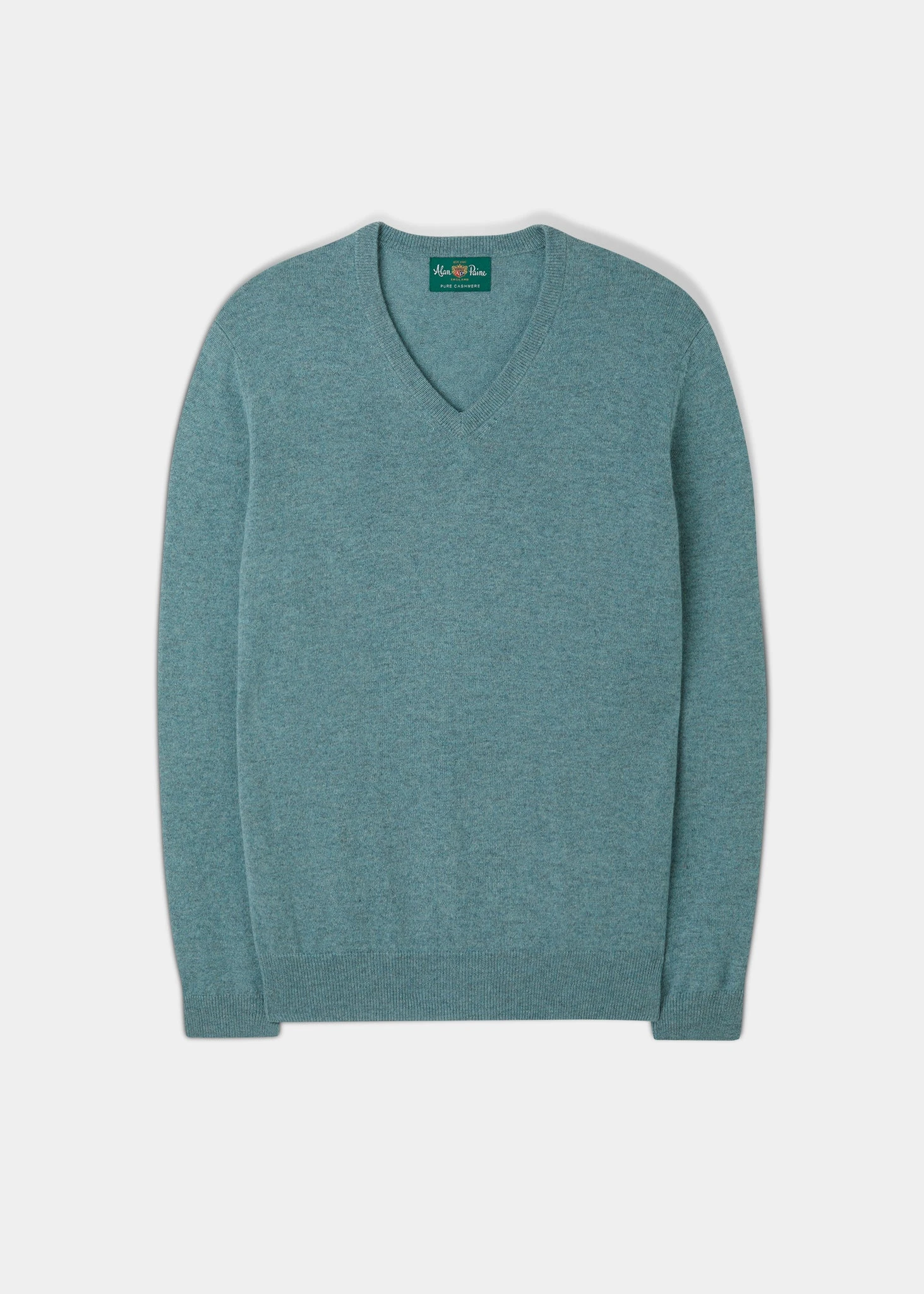 Haddington Cashmere Jumper In Caspian - Regular Fit 1 Haddington Cashmere Jumper In Caspian - Regular Fit