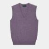 Erin Luxury Vee Neck Tank Top In Heather