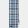 Hillclay Small Square Check Scarf In Glacier