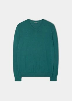 Cromford Luxury Cotton Jumper In Moorland