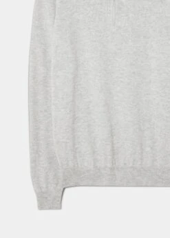 Selhurst Cotton Cashmere 1/4 Zip Jumper In Dove -AlanPaine Shop 196c12 selhurst mens cotton cashmere quarter zip jumper dove 3