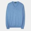 Rothwell Cotton Cashmere Jumper In Carolina Blue