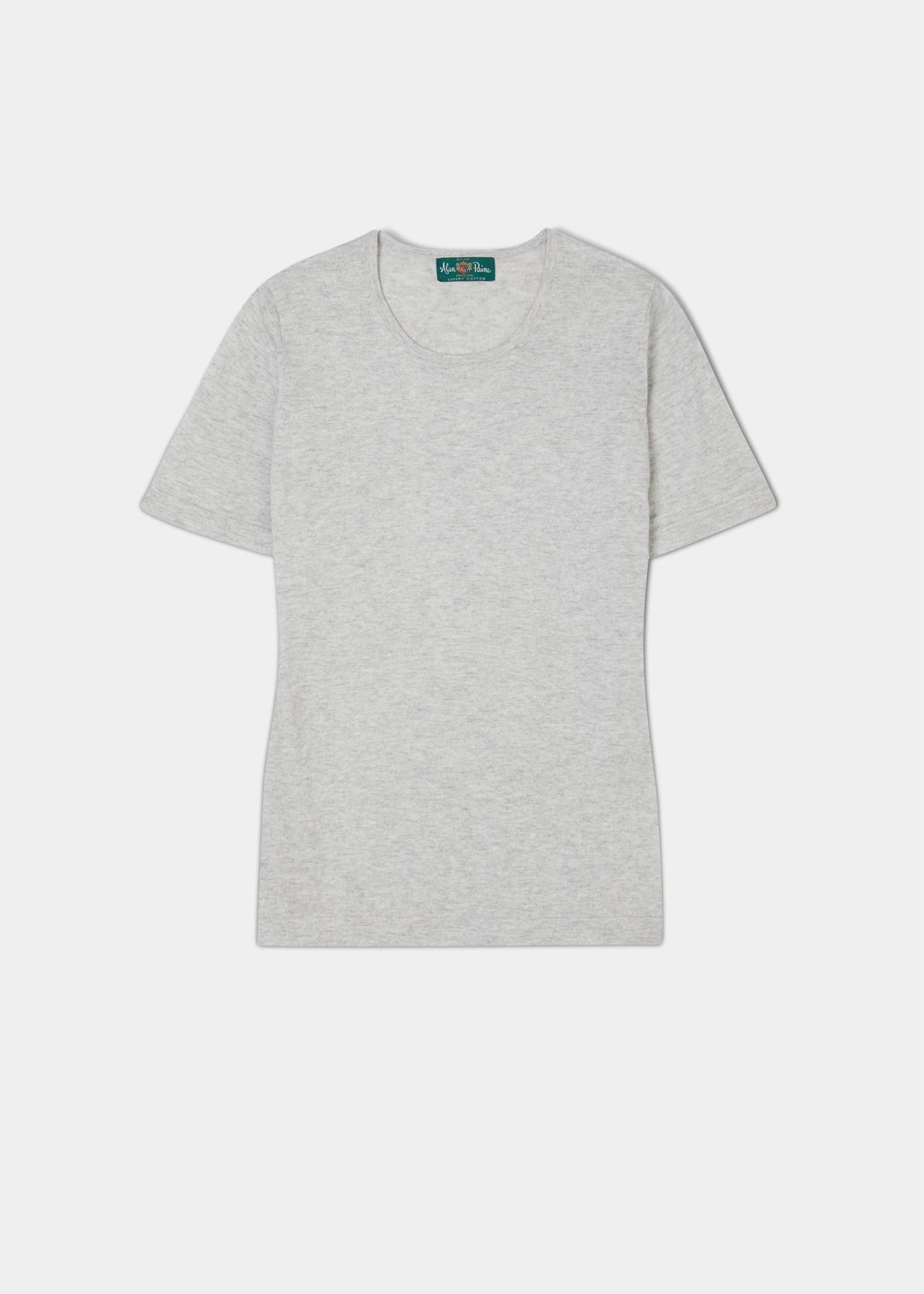 Victoria Ladies Cotton Cashmere T-Shirt In Dove 1 Victoria Ladies Cotton Cashmere T-Shirt In Dove