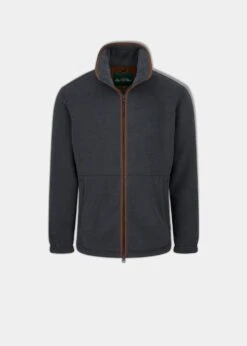 Aylsham Men's Fleece Jacket In Gunmetal - Regular Fit