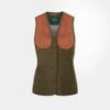 Combrook Ladies Tweed Shooting Waistcoat In Willow - Regular Fit