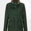 Didsmere Ladies Technical Tweed Coat In Myrtle - Regular Fit