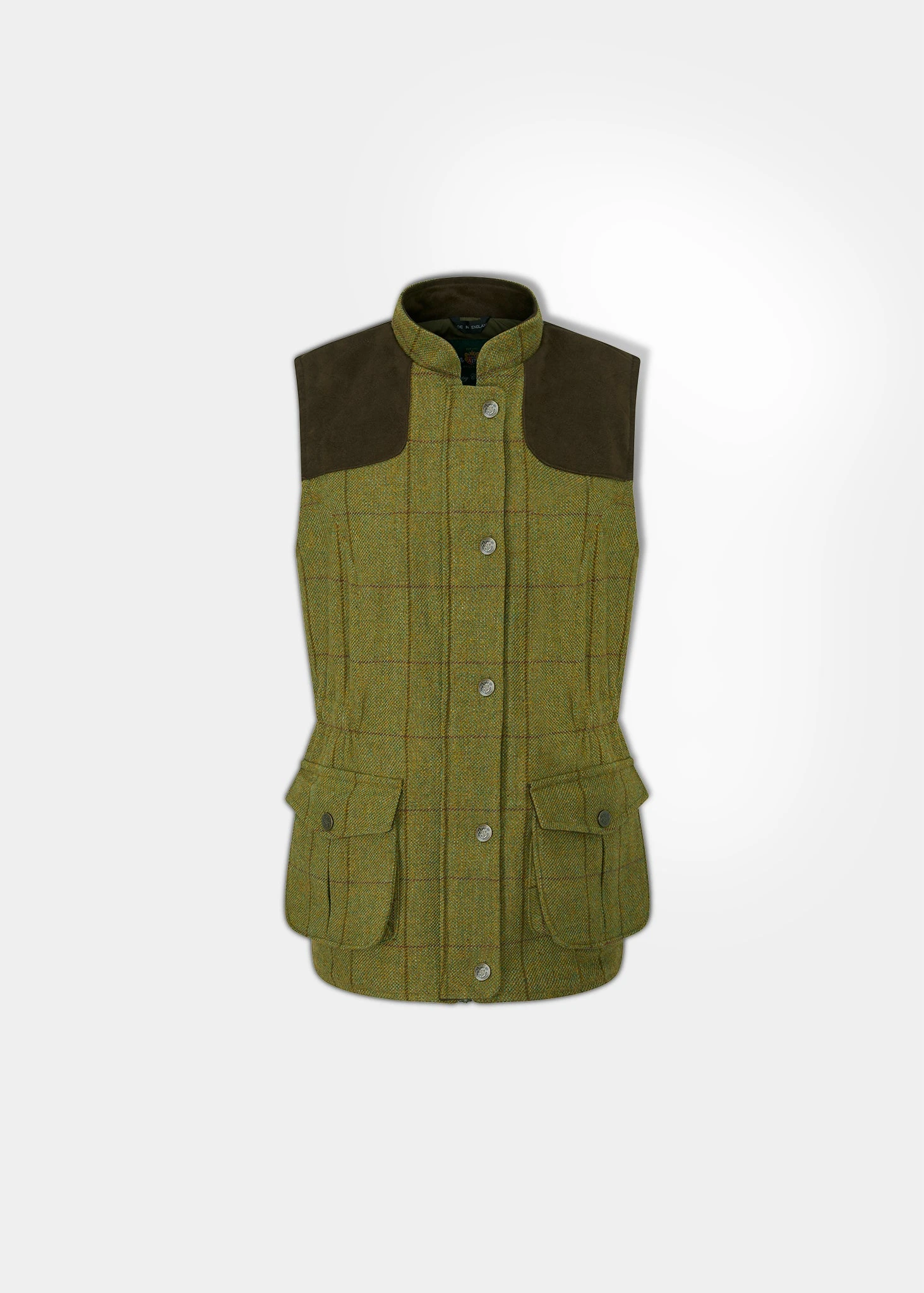 Rutland Ladies Tweed Gilet In Lichen 1 Rutland Ladies Tweed Gilet In Lichen