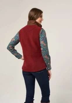 Aylsham Ladies Fleece Gilet In Bloodstone - Regular Fit -AlanPaine Shop Aylsham Fleece Womens Gilet Bloodstone 5