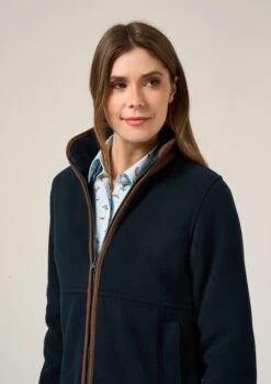 Aylsham Ladies Fleece Jacket In Dark Navy - Regular Fit -AlanPaine Shop Aylsham Ladies Fleece Jacket Navy 2