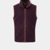 Aylsham Men's Fleece Gilet In Plum - Regular Fit