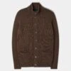 Landford Men's Lambswool Buttoned Jumper In Tobacco - Regular Fit