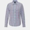 Bromford Ladies Cotton Check Shirt In Wine - Regular Fit