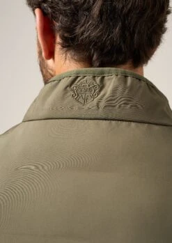 Calsall Men's Hybrid Gilet In Olive - Regular Fit -AlanPaine Shop Calsall Hybrid Quilted Gilet Olive 4