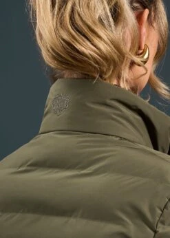 Calsall Ladies Coat In Olive - Regular Fit -AlanPaine Shop Calsall Ladies Coat Olive 4