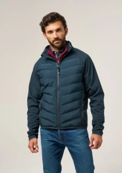 Calsall Men's Hybrid Jacket In Navy - Regular Fit -AlanPaine Shop Calsall Mens Hybrid Quilted Jacket Navy 2 9276e113 f59e 4d36 affc 50fc25f652d2