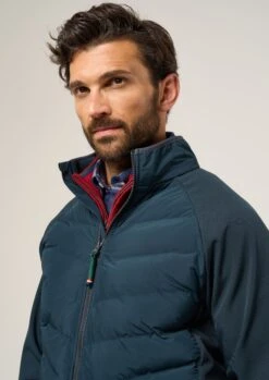 Calsall Men's Hybrid Jacket In Navy - Regular Fit -AlanPaine Shop Calsall Mens Hybrid Quilted Jacket Navy 3 2c4cf3ba 9925 446c 8453 639bf1b904ce