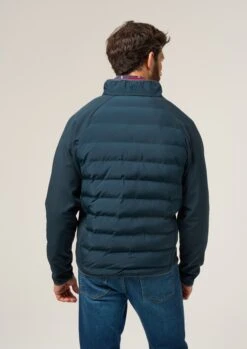 Calsall Men's Hybrid Jacket In Navy - Regular Fit -AlanPaine Shop Calsall Mens Hybrid Quilted Jacket Navy 5 f431a10f 65e5 46dc 93b8 3cb23d99055f