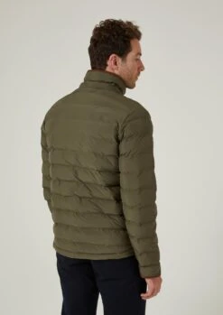 Calsall Men's Jacket In Olive -AlanPaine Shop Calsall Mens Quilted Jacket Olive 6