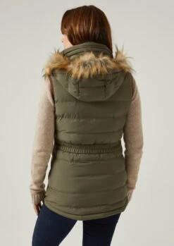 Calsall Ladies Olive Gilet - Regular Fit -AlanPaine Shop Calsall Womens Quilted Country Gilet Olive 4