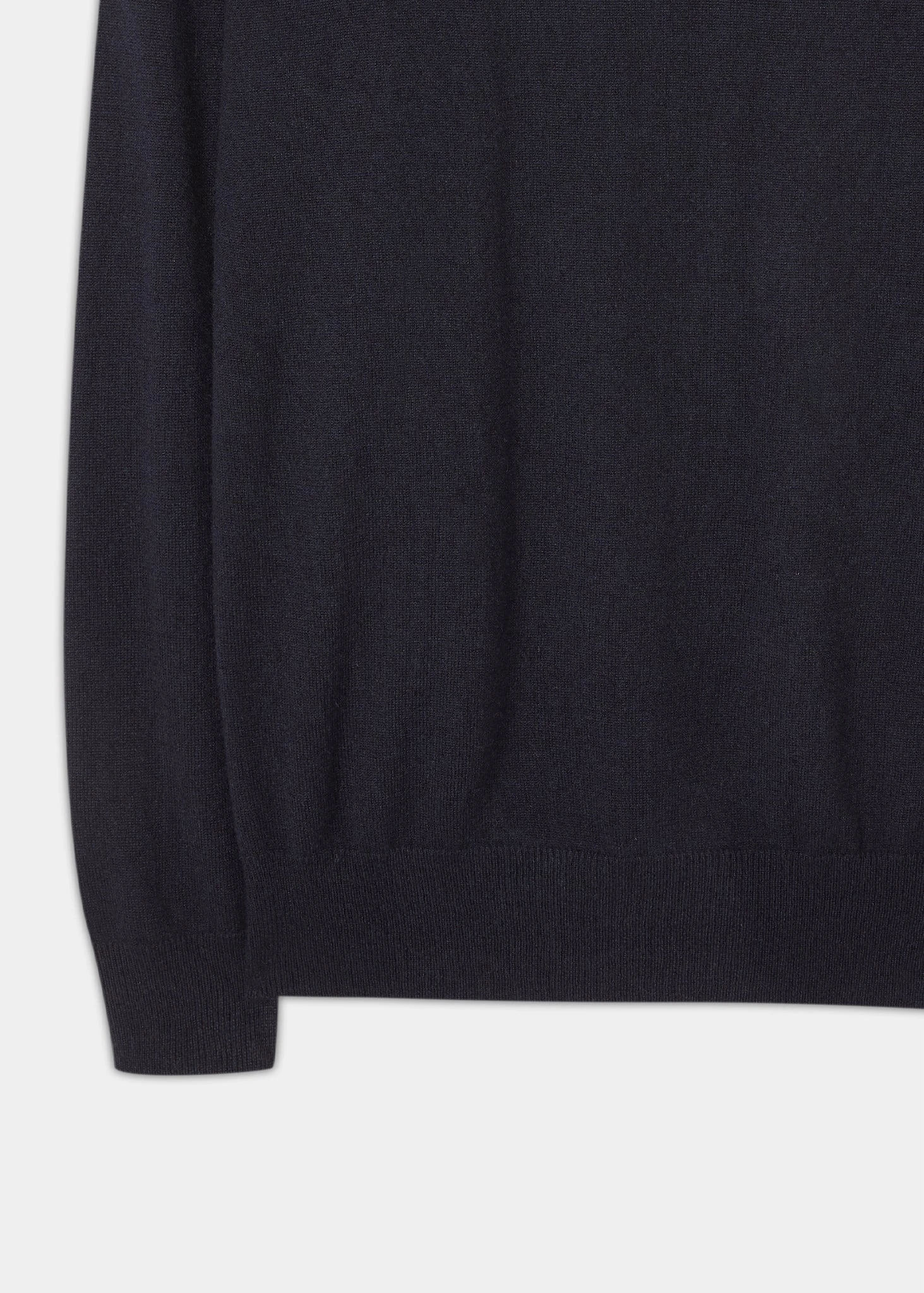 Hanbury Cashmere Zipped Mock Neck Jumper In Dark Navy - Regular Fit 3 Hanbury Cashmere Zipped Mock Neck Jumper In Dark Navy - Regular Fit - Image 3