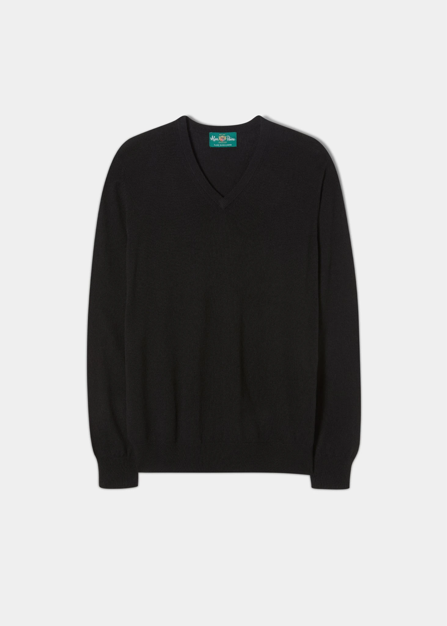 Haddington Cashmere Jumper In Black - Regular Fit 1 Haddington Cashmere Jumper In Black - Regular Fit