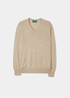 Haddington Cashmere Jumper In Linen - Regular Fit