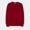 Melfort Cashmere Jumper In Ruby - Regular Fit