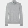 Clara Ladies Wool And Cashmere Roll Neck Jumper In Husky