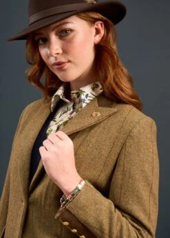 Combrook Ladies Mid-Thigh Coat In Grove - Regular Fit -AlanPaine Shop Combrook Ladies Mid Thigh Coat Grove 2