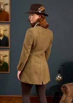 Combrook Ladies Mid-Thigh Coat In Grove - Regular Fit -AlanPaine Shop Combrook Ladies Mid Thigh Coat Grove 3