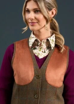 Combrook Ladies Tweed Shooting Waistcoat In Willow - Regular Fit 10 Combrook Ladies Tweed Shooting Waistcoat In Willow - Regular Fit -AlanPaine Shop Combrook Ladies Tweed Shooting Waistcoat Willow 5