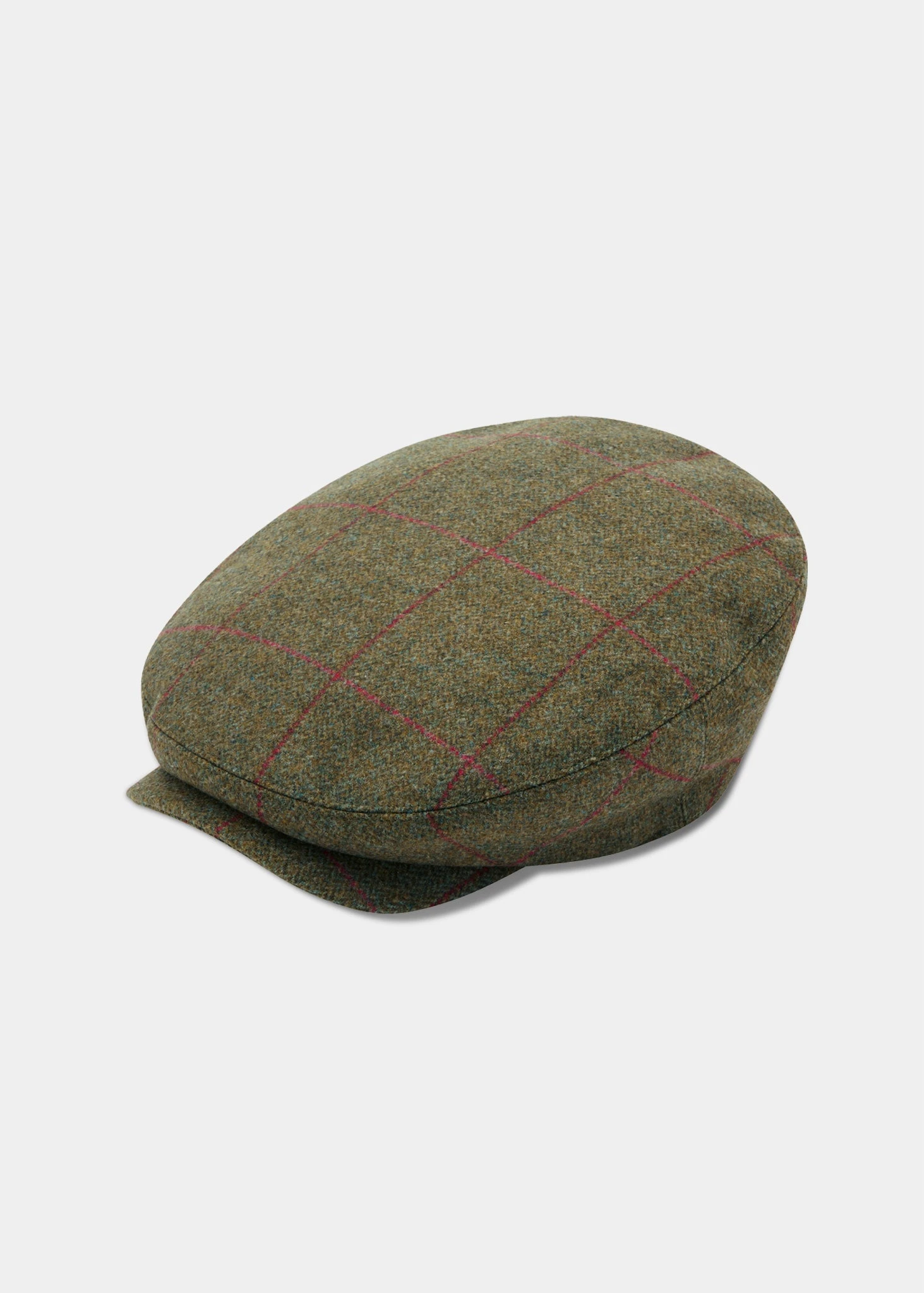 Combrook Men's Tweed Balmoral Cap In Sage 1 Combrook Men's Tweed Balmoral Cap In Sage