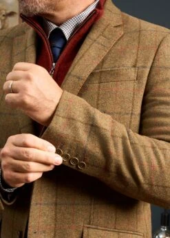 Combrook Men's Tweed Sports Blazer In Thyme - Regular Fit -AlanPaine Shop Combrook Mens Tweed Blazer Thyme 8