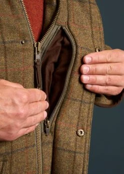 Combrook Men's Tweed Shooting Field Coat In Thyme - Shooting Fit -AlanPaine Shop Combrook Mens Tweed Shooting Field Coat Thyme 7