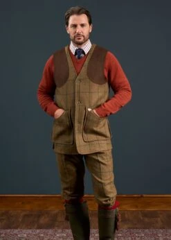 Combrook Men's Tweed Shooting Waistcoat In Thyme - Shooting Fit 9 Combrook Men's Tweed Shooting Waistcoat In Thyme - Shooting Fit -AlanPaine Shop Combrook Mens Tweed Shooting Waistcoat Thyme 1 1