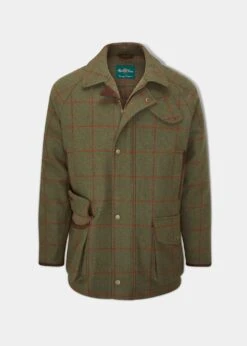Combrook Men's Waterproof Tweed Coat In Reed - Regular Fit