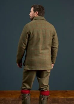 Combrook Men's Waterproof Tweed Coat In Reed - Regular Fit -AlanPaine Shop Combrook Mens Tweed Waterproof Shooting Coat Reed 4