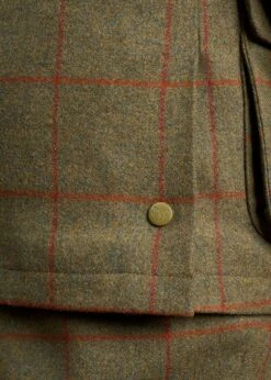 Combrook Men's Waterproof Tweed Coat In Reed - Regular Fit -AlanPaine Shop Combrook Mens Tweed Waterproof Shooting Coat Reed 7