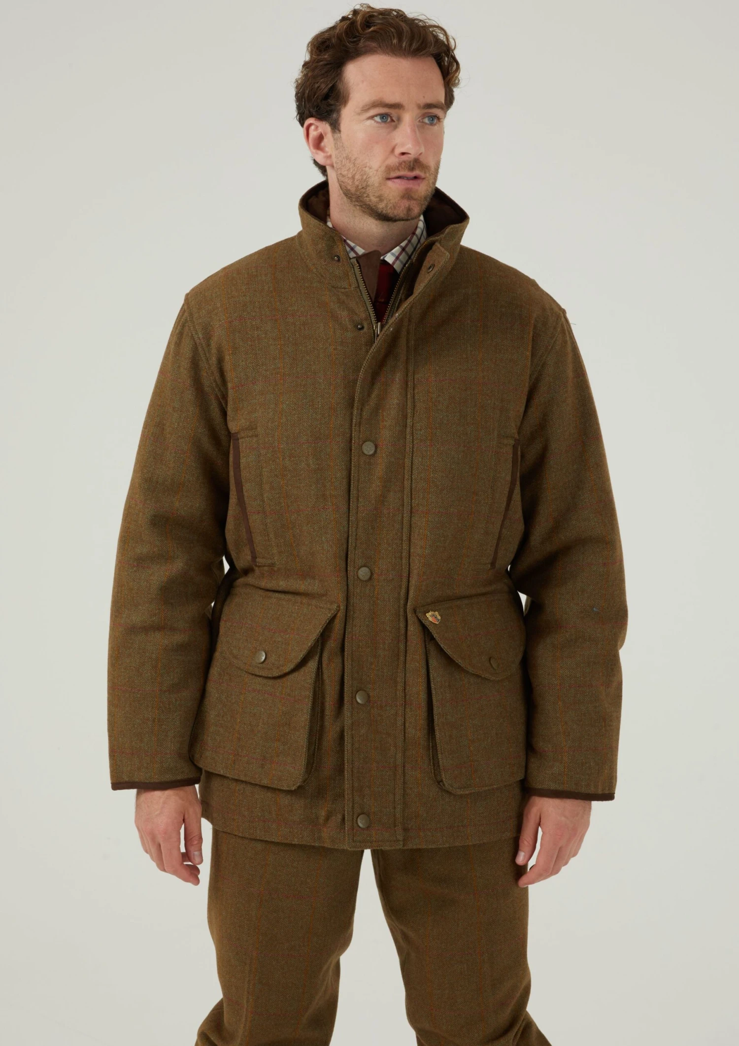 Combrook Men's Tweed Shooting Field Coat In Hawthorn - Shooting Fit 2 Combrook Men's Tweed Shooting Field Coat In Hawthorn - Shooting Fit - Image 2