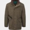 Combrook Men's Tweed Shooting Field Coat In Teak - Shooting Fit