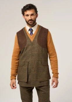 Combrook Men's Tweed Shooting Waistcoat In Teak - Shooting Fit 8 Combrook Men's Tweed Shooting Waistcoat In Teak - Shooting Fit -AlanPaine Shop Combrook Tweed Shooting Waistcoat Teak 1