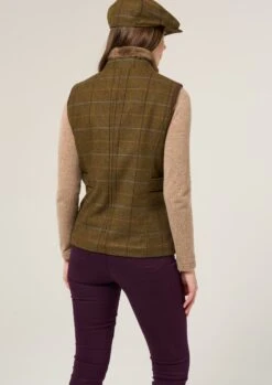 Combrook Ladies Tweed Gilet In Hazel - Regular Fit -AlanPaine Shop Combrook Womens Tweed Gilet Hazel 5