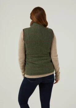 Combrook Ladies Tweed Gilet In Heath - Regular Fit -AlanPaine Shop Combrook Womens Tweed Gilet Heath 4