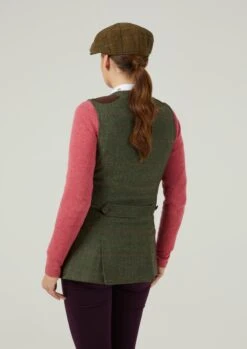 Combrook Ladies Tweed Shooting Waistcoat In Heath - Regular Fit -AlanPaine Shop Combrook Womens Tweed Shooting Waistcoat Heath 2
