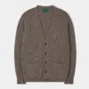 Cornwall Lambswool Cardigan In Vole - Classic Fit